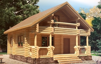 Баня из  липы